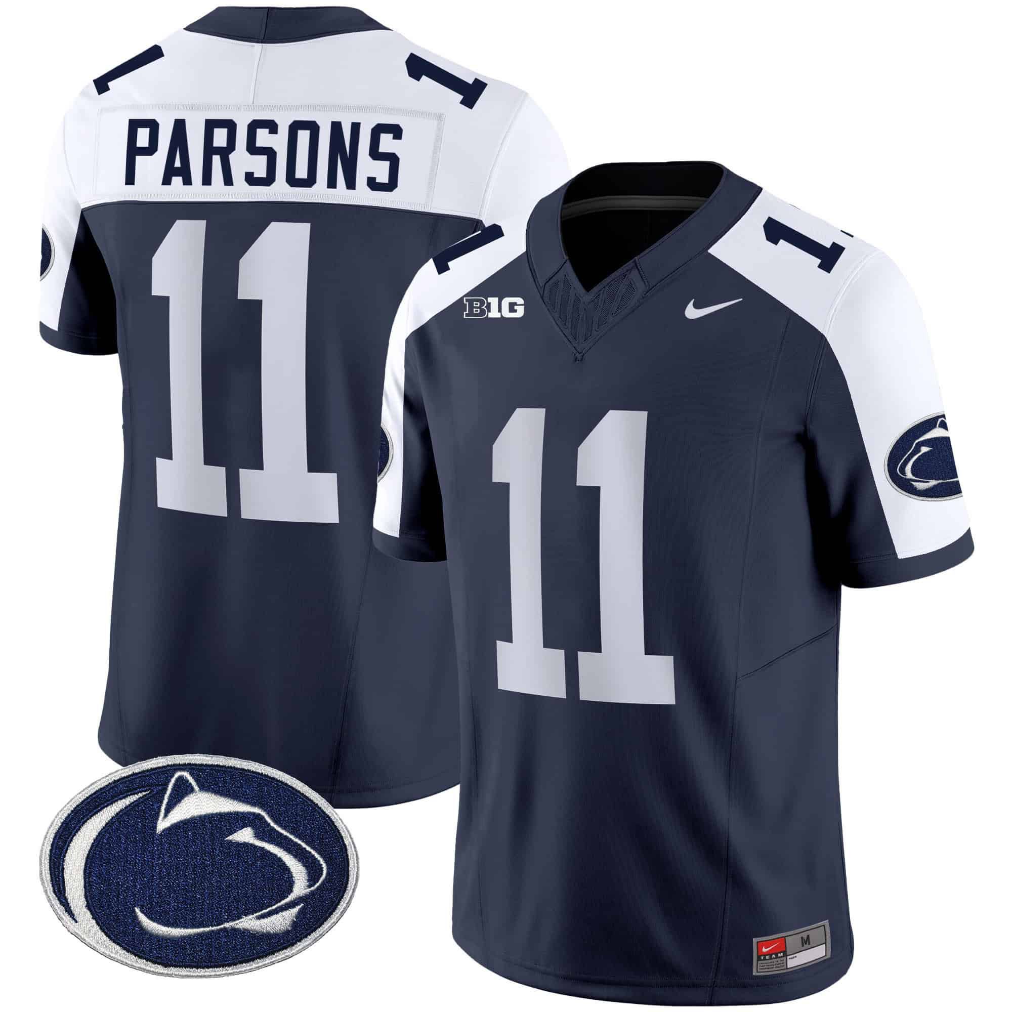 Men Penn State Nittany Lions #11 Parsons Drak Blue 2024 Nike Vapor Limited NCAA Jersey->ncaa teams->NCAA Jersey